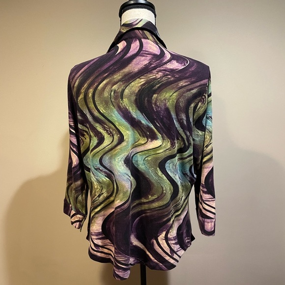 Lior Psychedelic Multicolored Swirl Button Down Shirt - Picture 6 of 7